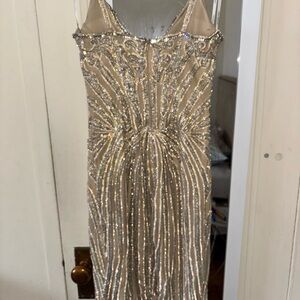 Elegant Silver Sequin Dress